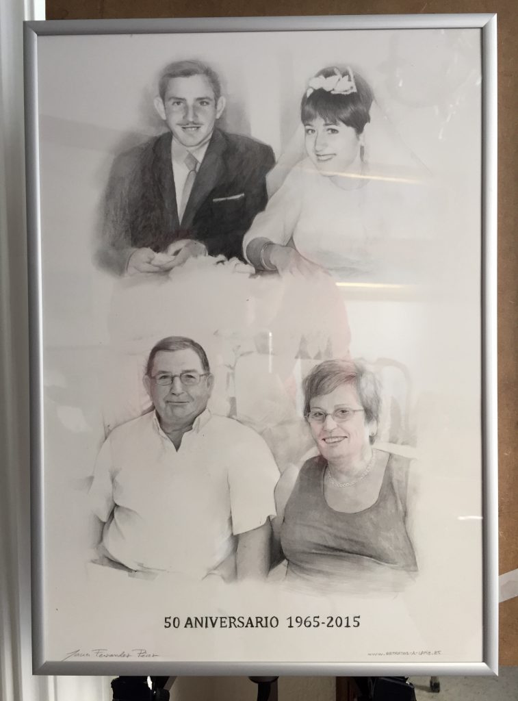 Regalo para bodas de oro - Retratos a Lápiz