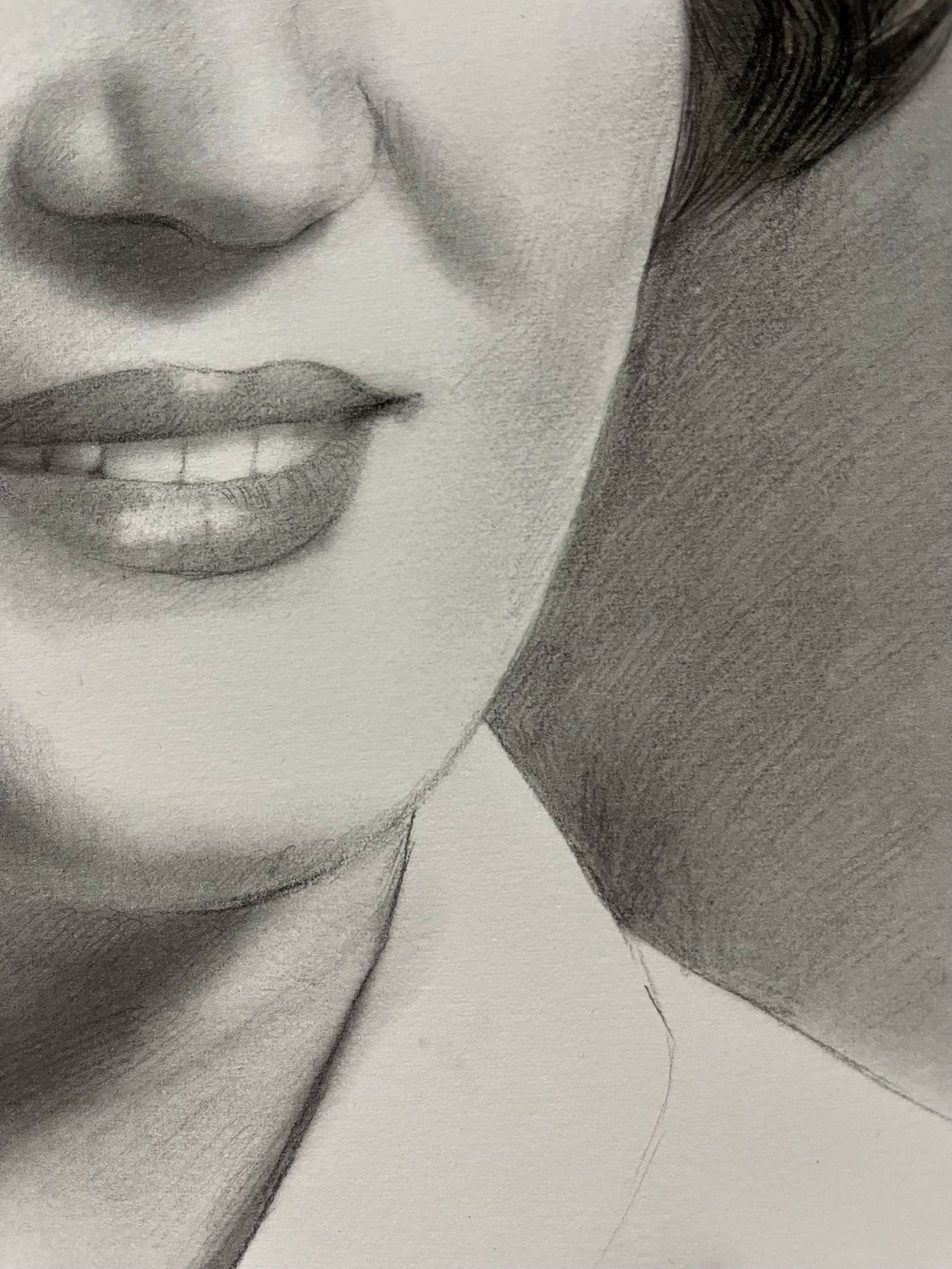 retrato por encargo a lápiz de mujer